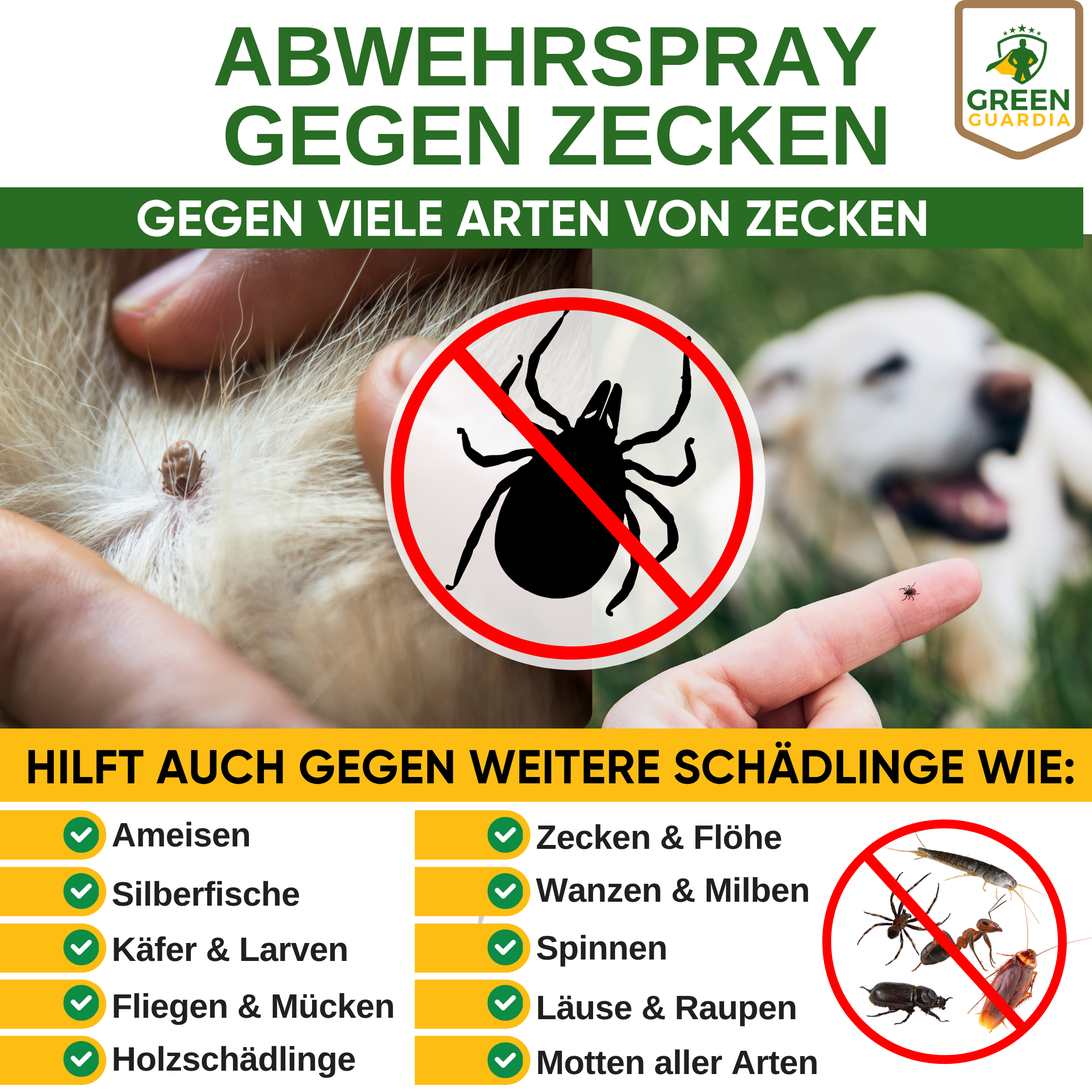 Zecken Abwehrspray Power-Konzentrat für Hunde