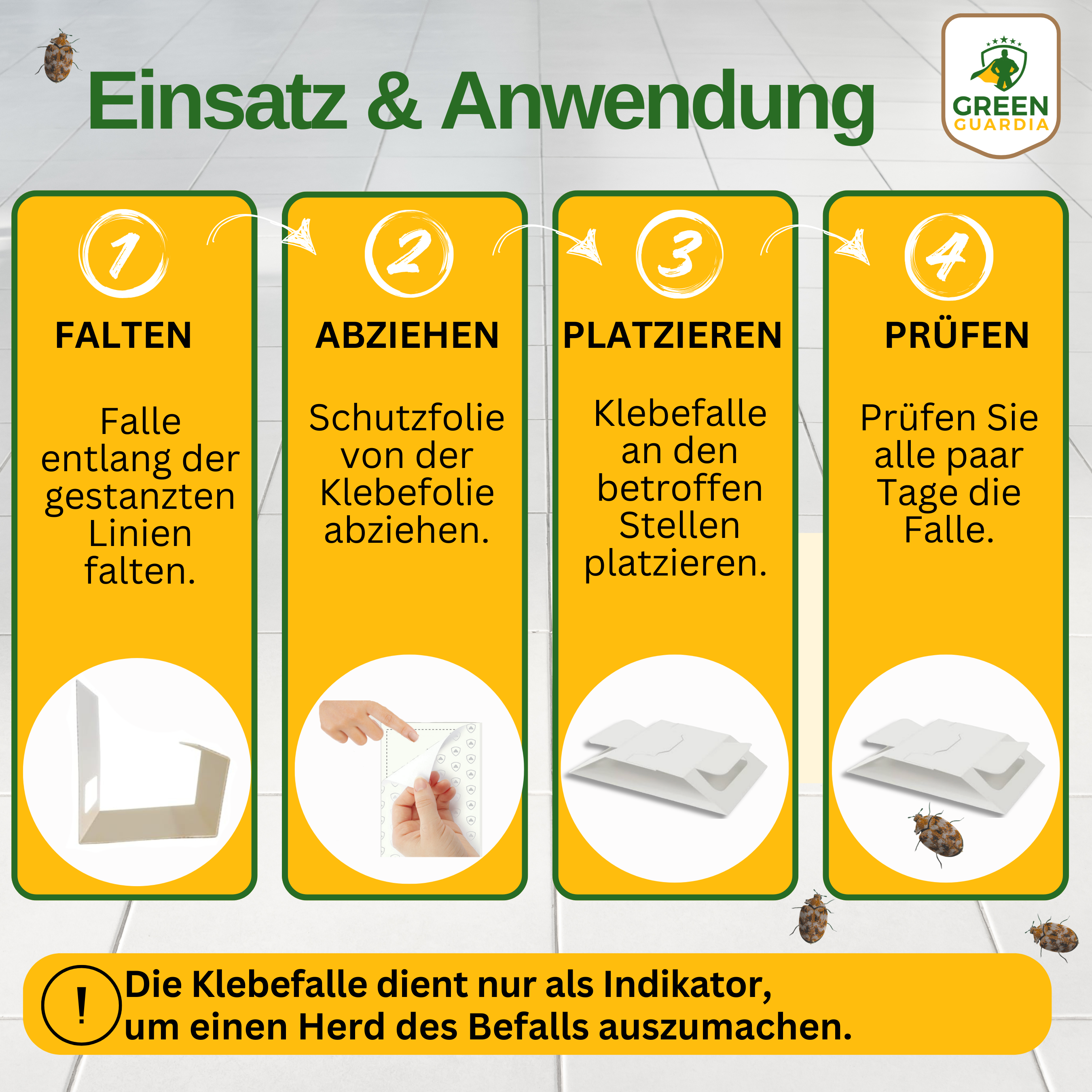 Teppichkäfer Falle mit Spezial-Lockstoff
