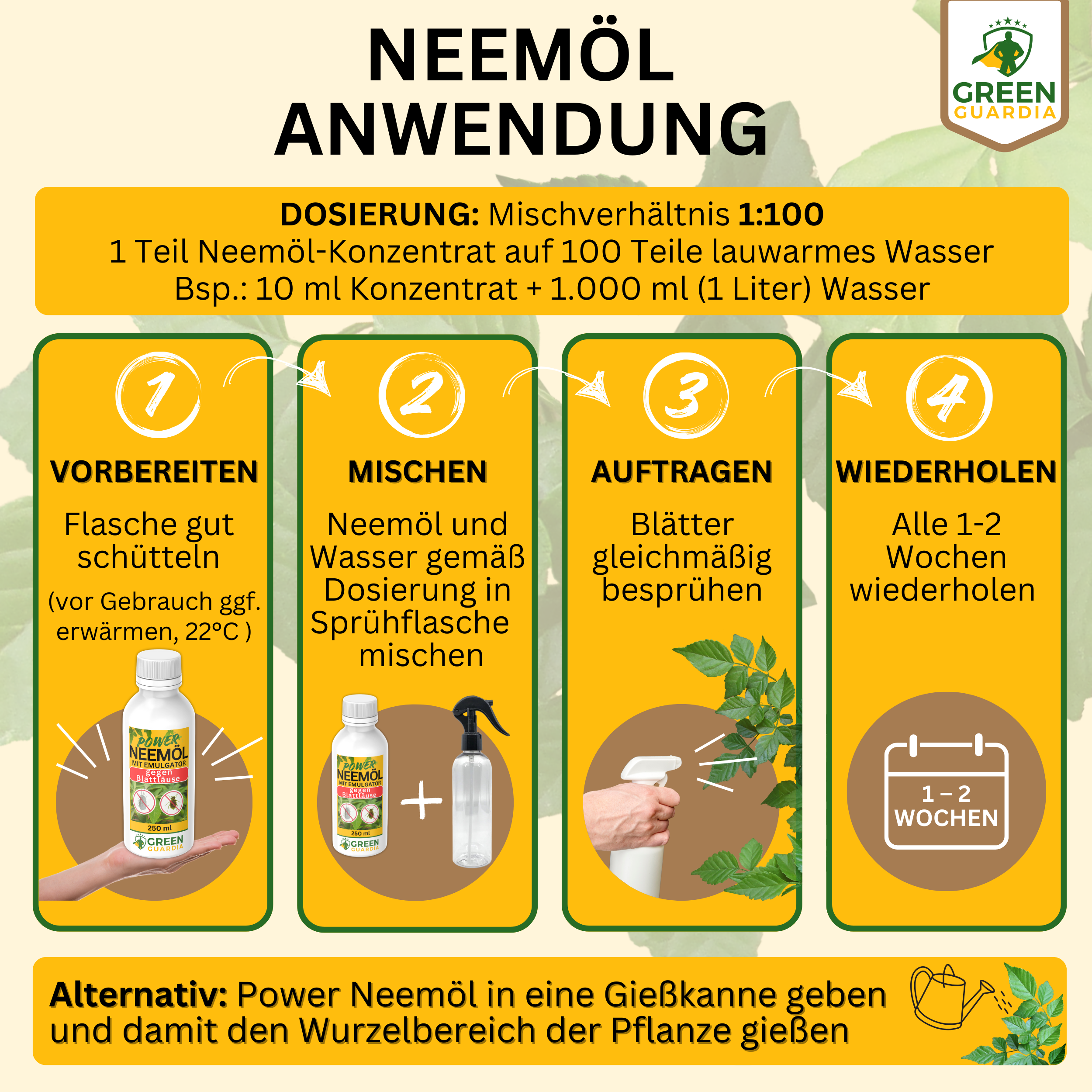 Power Neemöl gegen Blatt- und Wollläuse