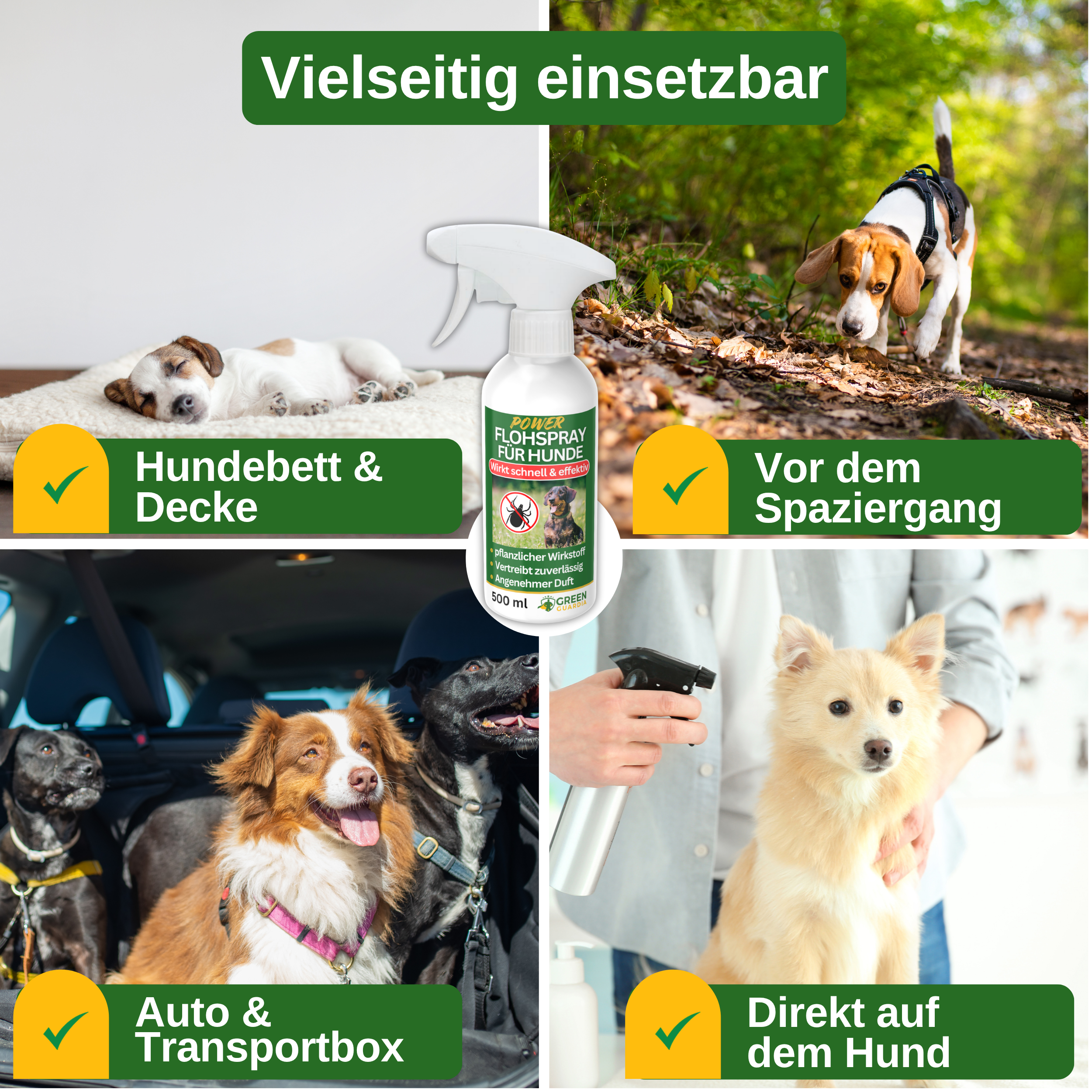 Flea repellent spray power concentrate for dogs