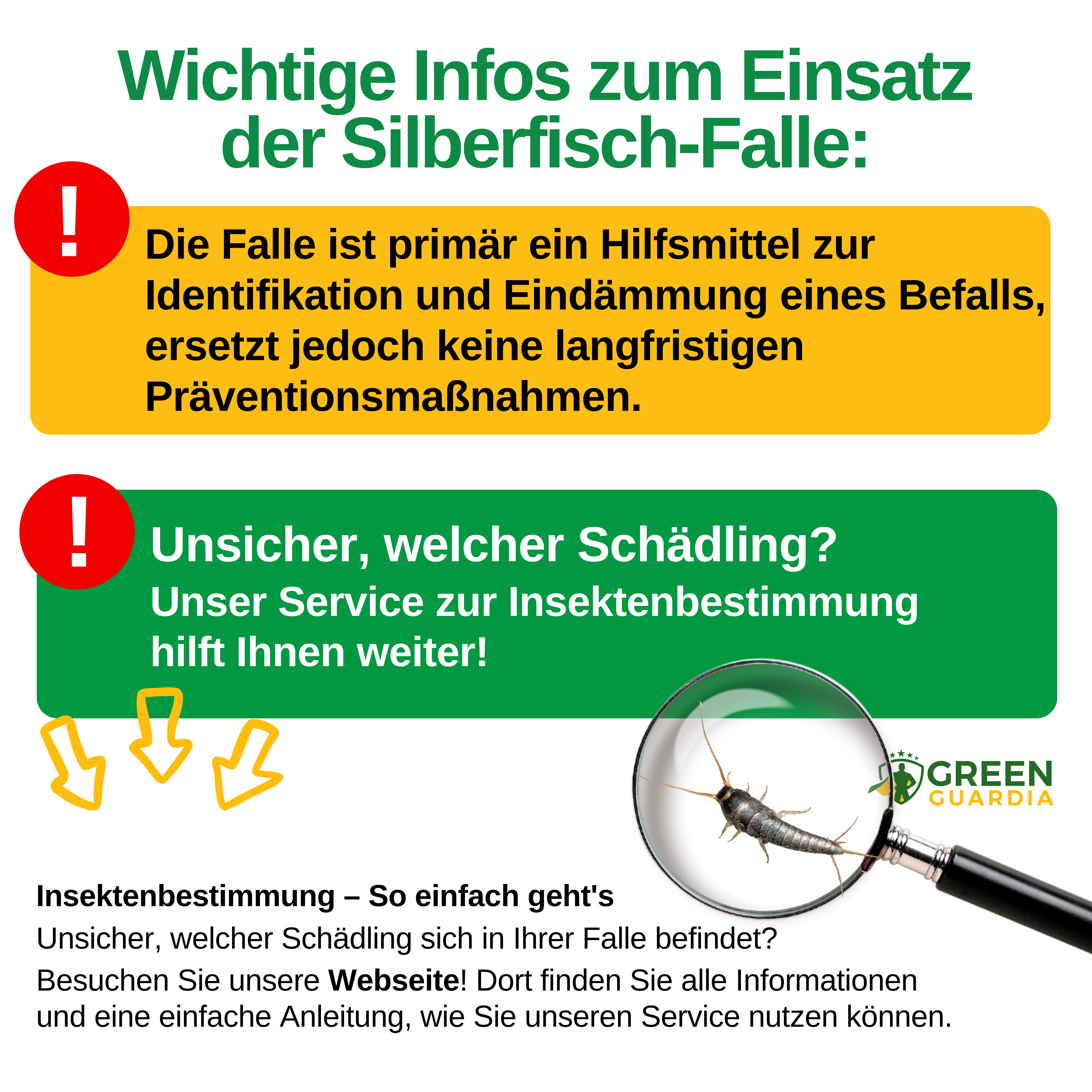 Silberfisch Falle mit Spezial-Lockstoff