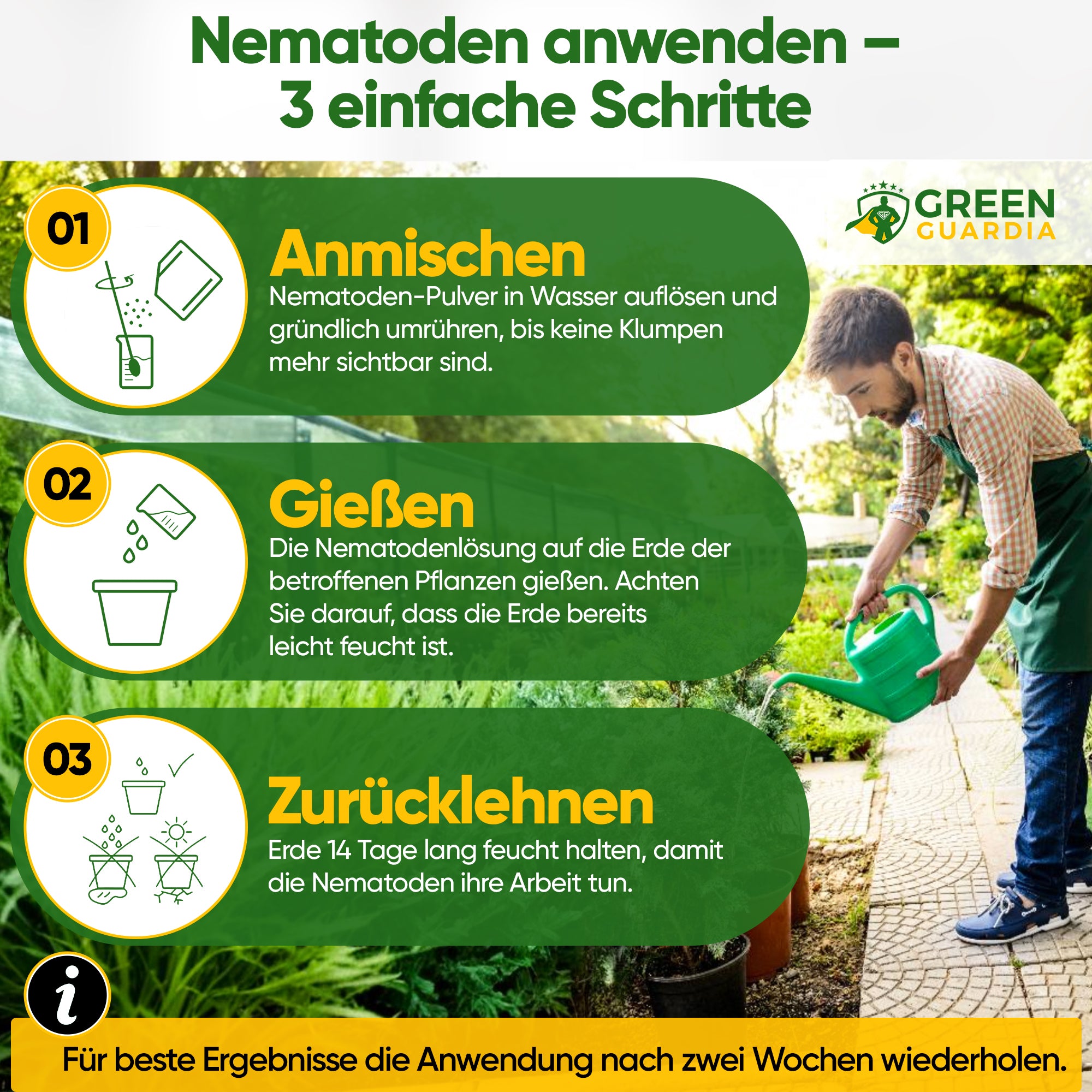 SF-Nematoden gegen Trauermücken, Apfelwickler & Ameisen