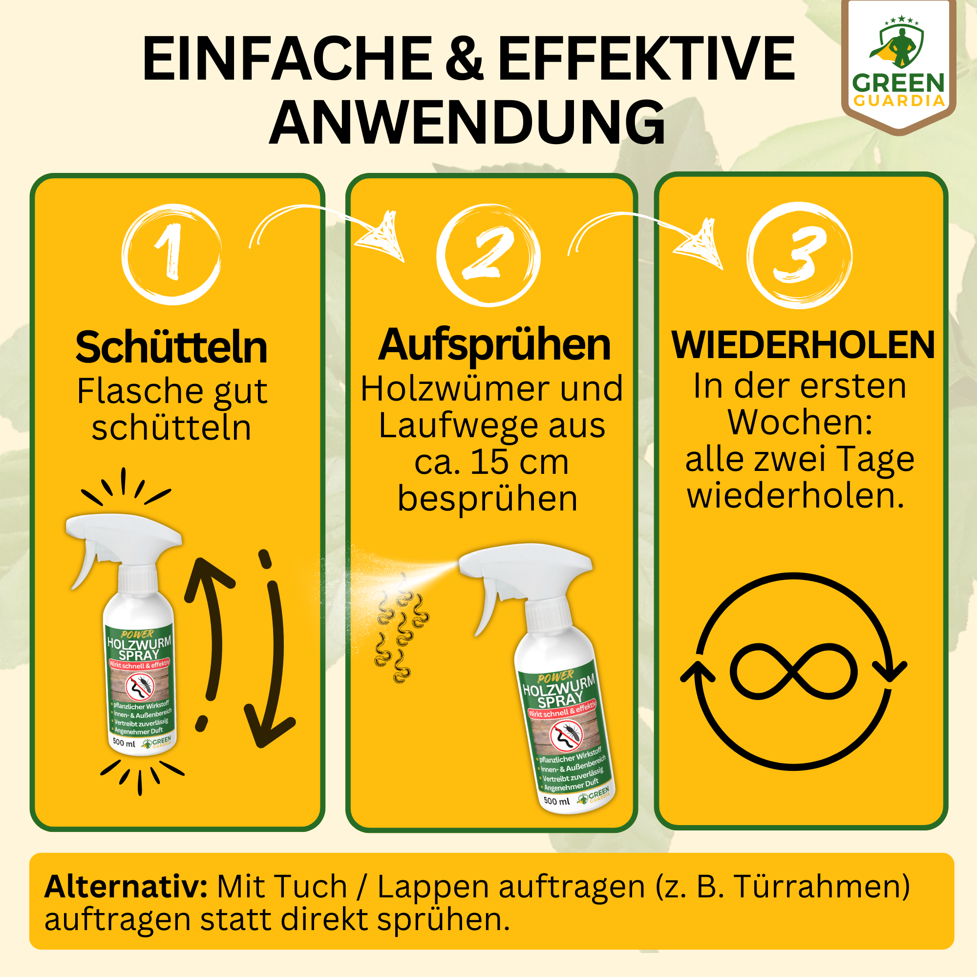 Holzwurm Abwehrspray Power-Konzentrat