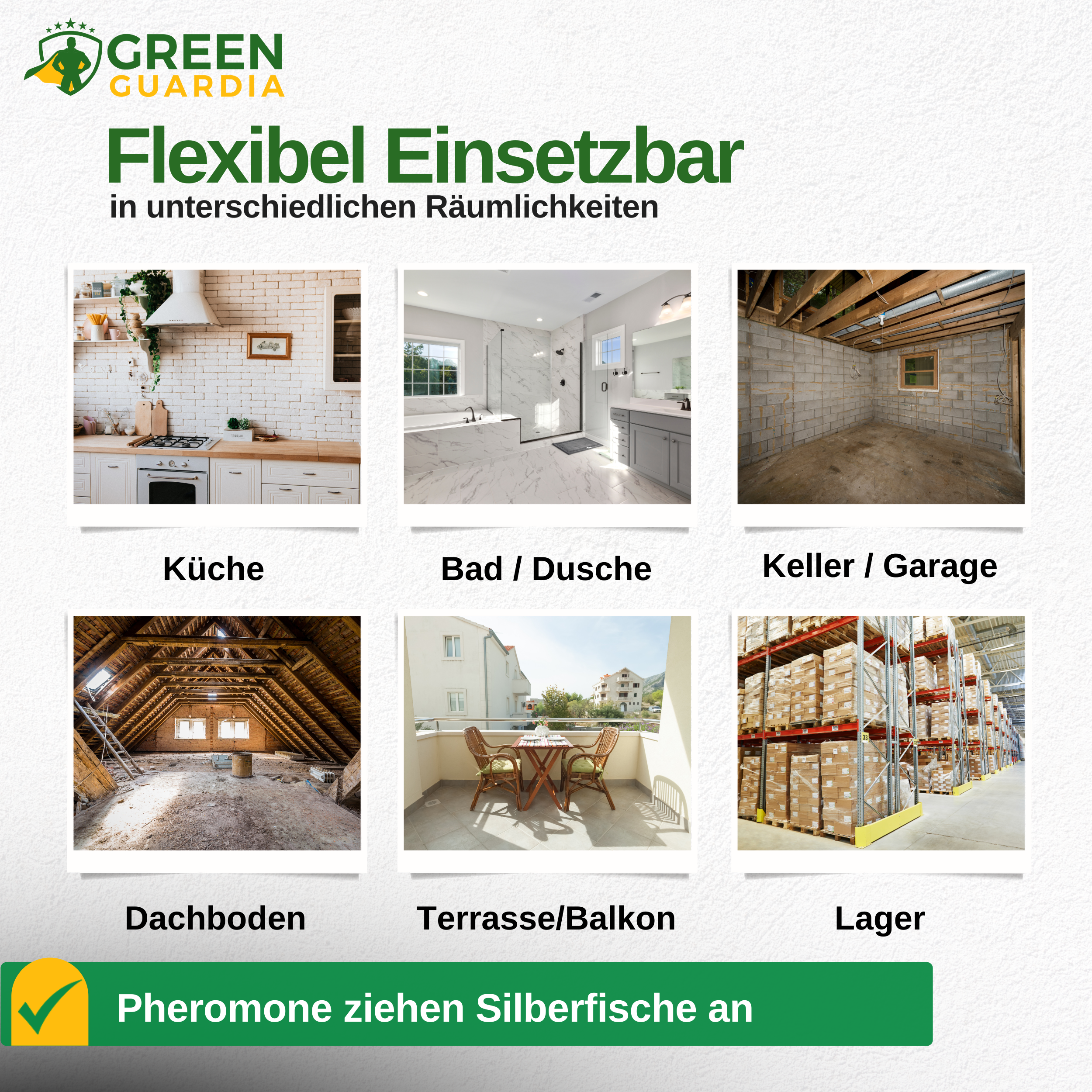 Silberfisch Falle mit Pheromon-Lockstoff