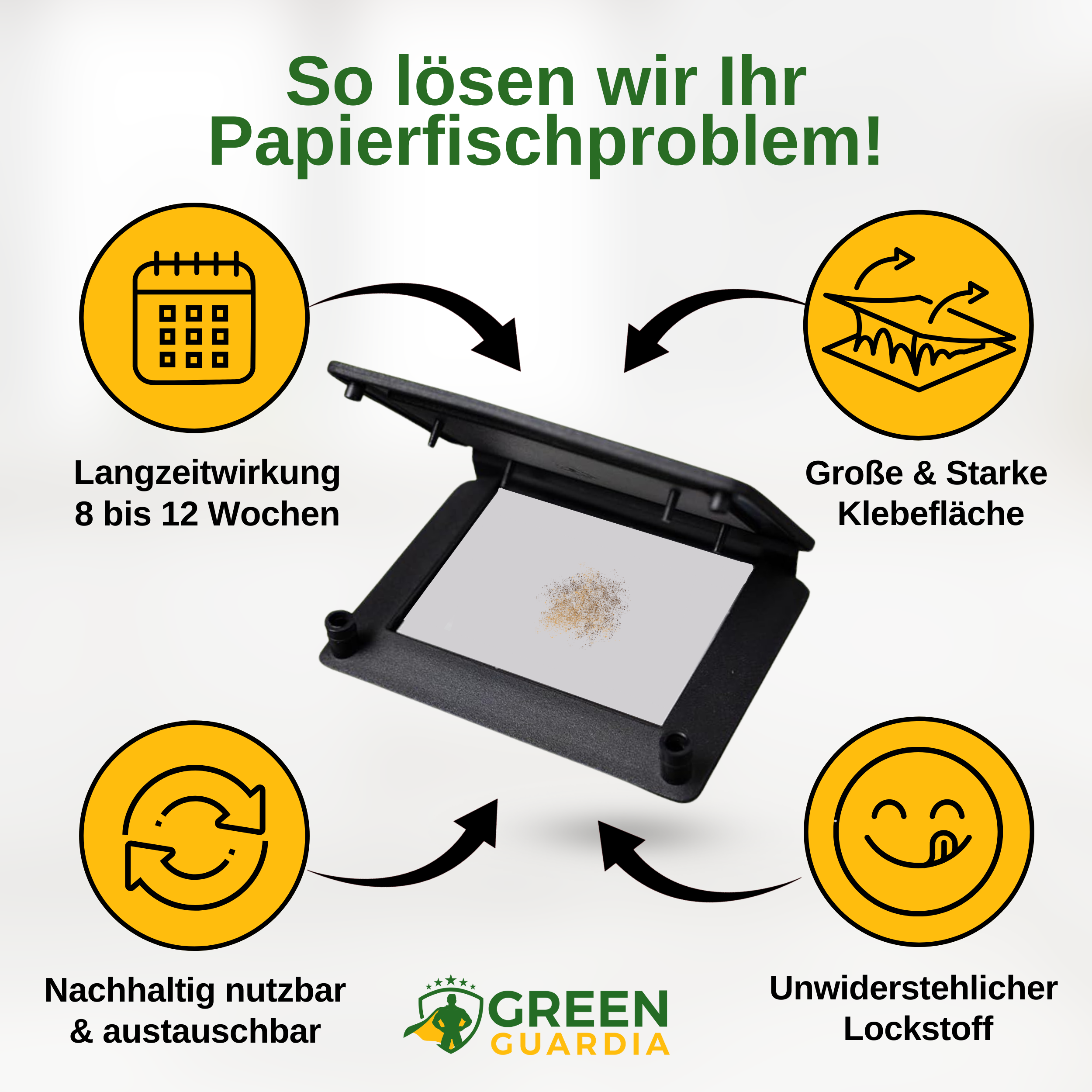 Papierfisch Falle mit Pheromon-Lockstoff