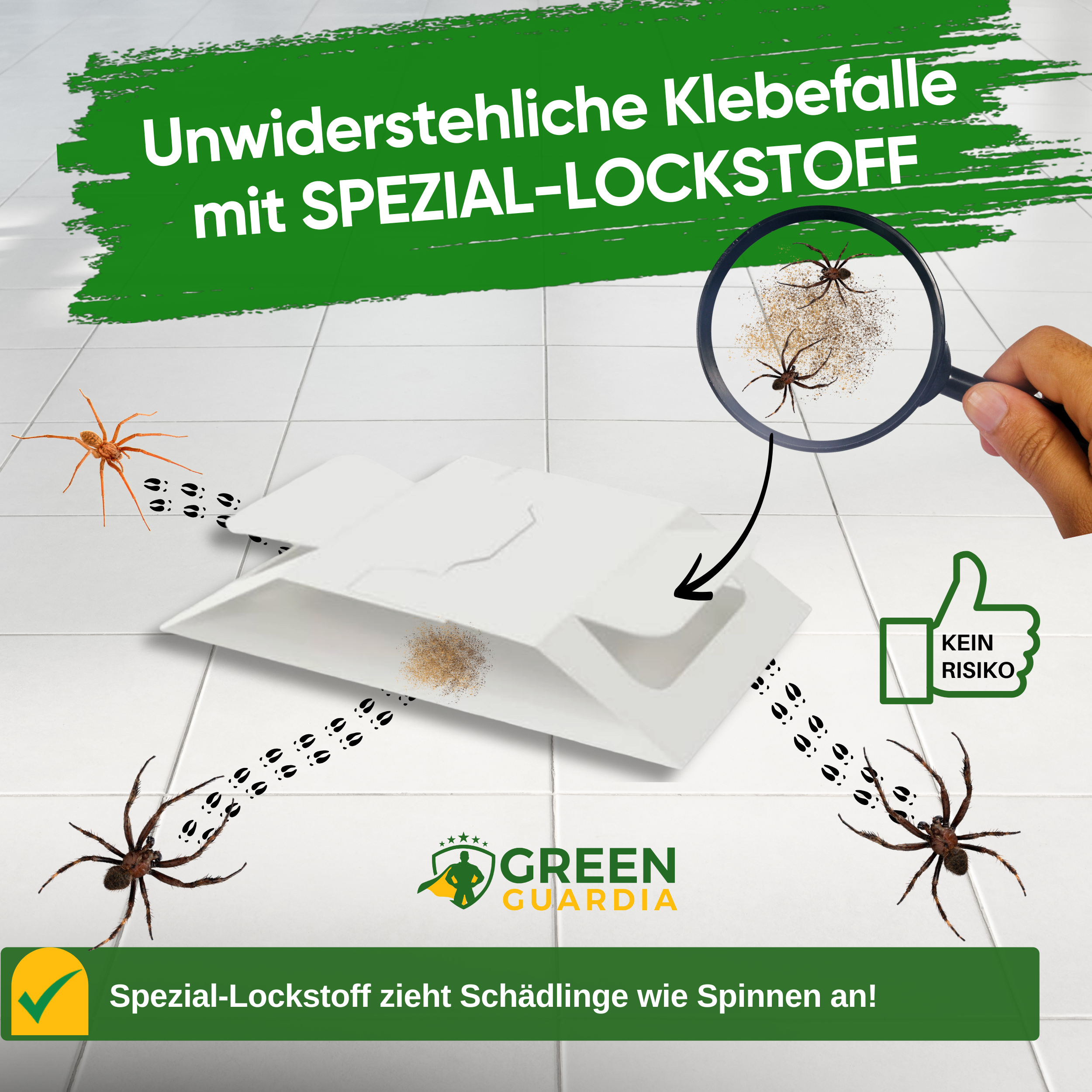 Spider trap with special attractant 